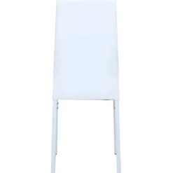 Sedia Cucina Moderna Metallo Bianco Seduta Imbottita Schienale Alto