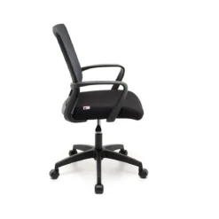 Sedia da Scrivania Seduta Ufficio Grigio con Braccioli Ergonomica con Ruote