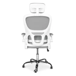 Sedia da Ufficio Ergonomica Grigio Schienale e Braccioli Regolabili