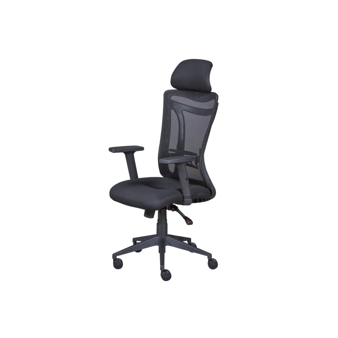 Sedia da Ufficio Nera in Rete Ergonomica con Ruote