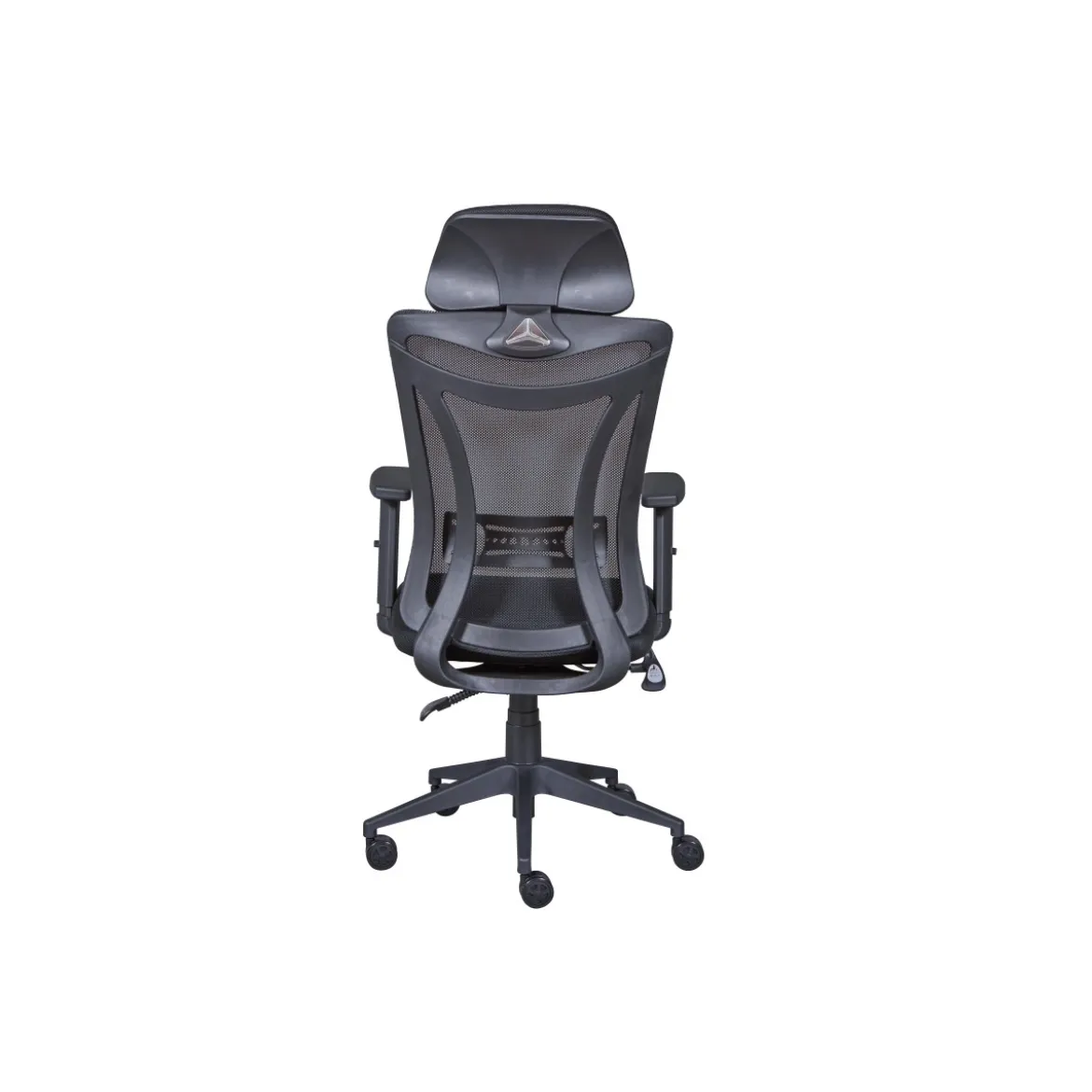 Sedia da Ufficio Nera in Rete Ergonomica con Ruote