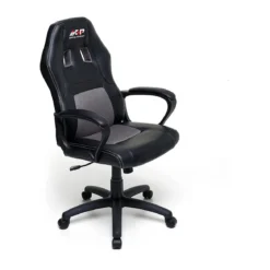 Sedia Gaming Ragazzi con Braccioli e Ruote Grigio Consolle Scrivania Ergonomica
