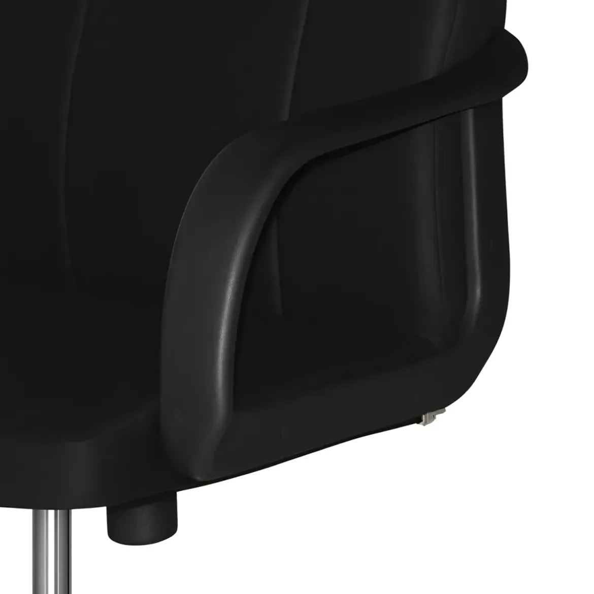 Sedia Moderna da Ufficio in Tessuto Nero con Base Regolabile e Braccioli
