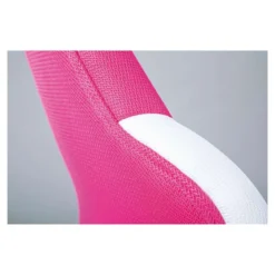 Sedia Rosa con Ruote Colorata Poltrona Cameretta Regolabile e Girevole
