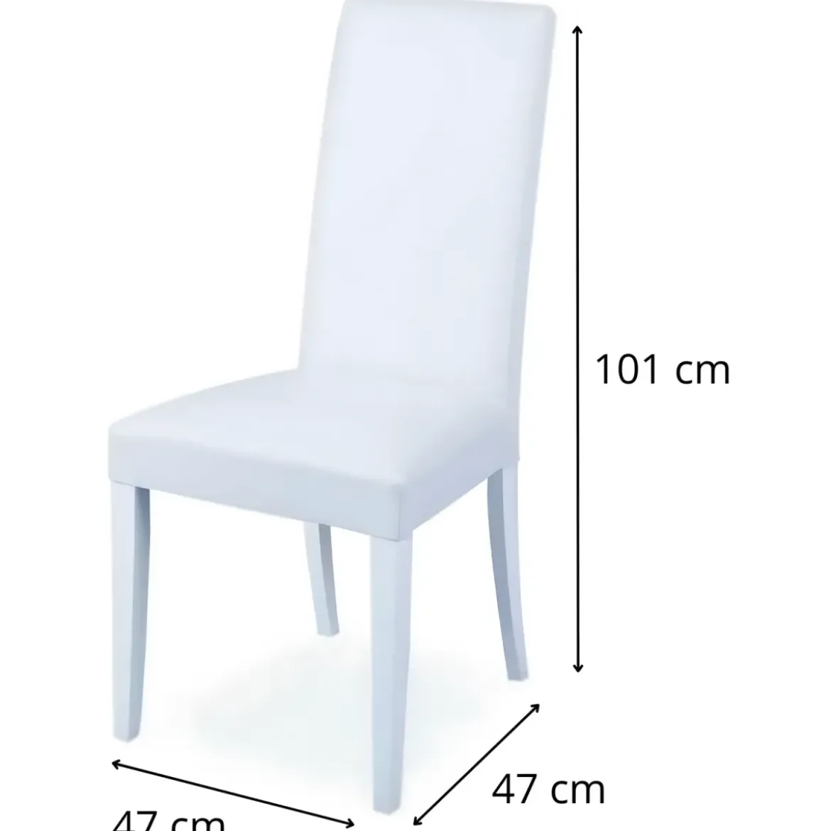 2 Sedie Ecopelle Bianche Cucina Imbottite Legno Moderna Sala da Pranzo Salotto