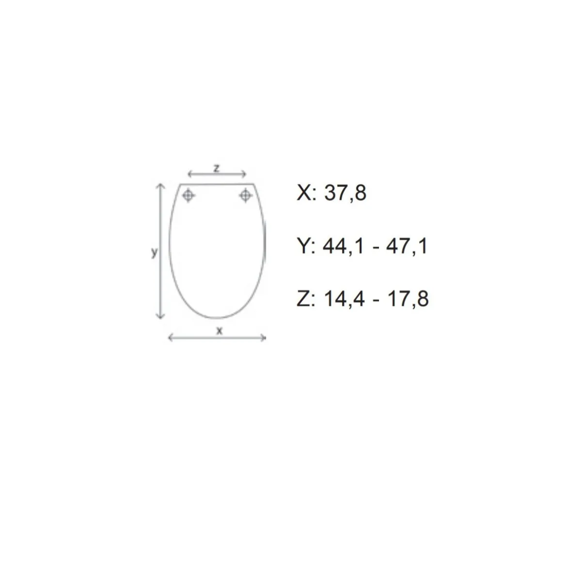 Sedile Water Asse in Resina Copri Wc Universale Tavoletta con Cerniere Plastica