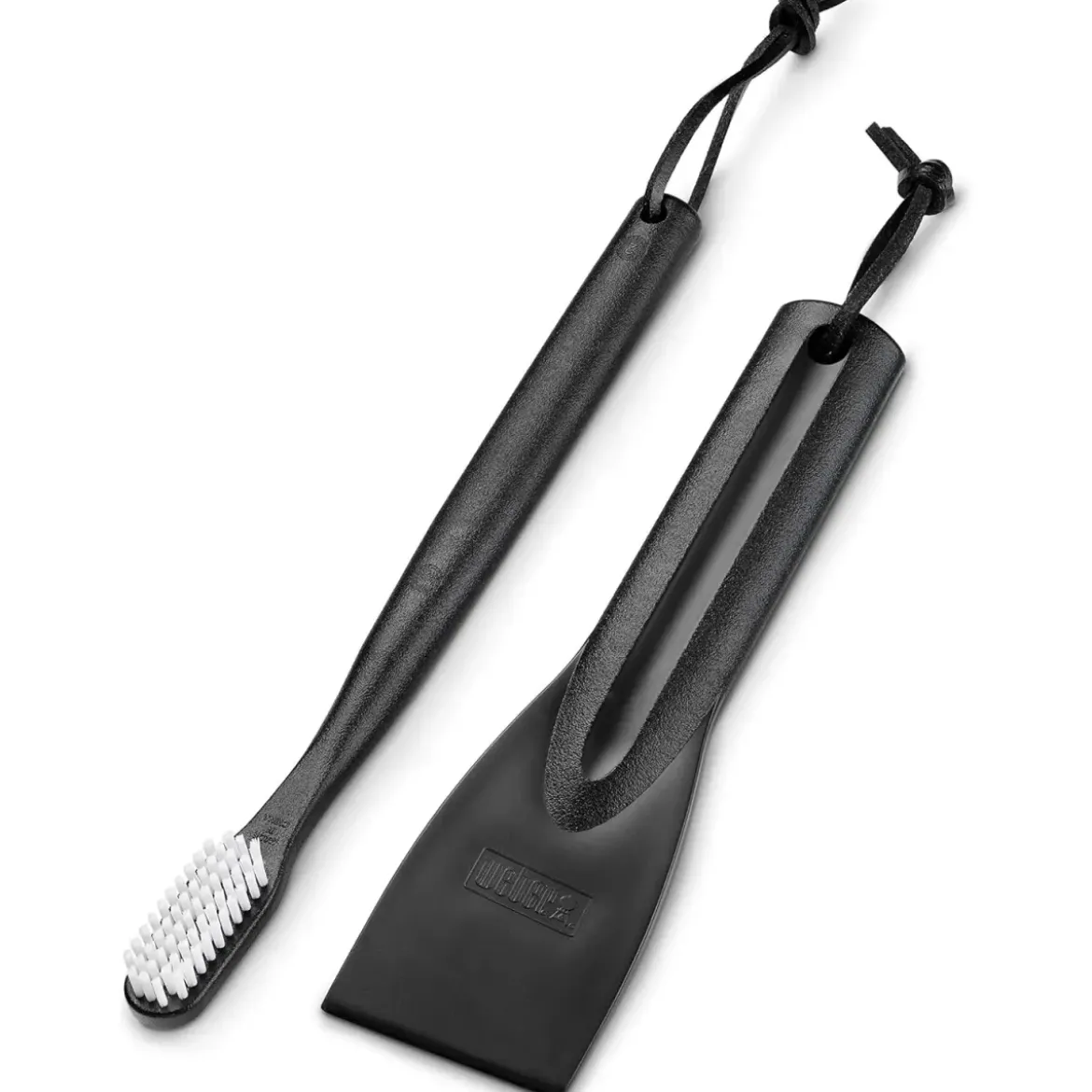 Set 2 Accessori Pulizia per Barbecue Spazzola Raschietto con Gancio