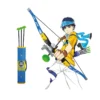 Set Arciere per Bambini Arco Mirino Regolabile Plastica 3 Frecce a Ventosa Bimbo