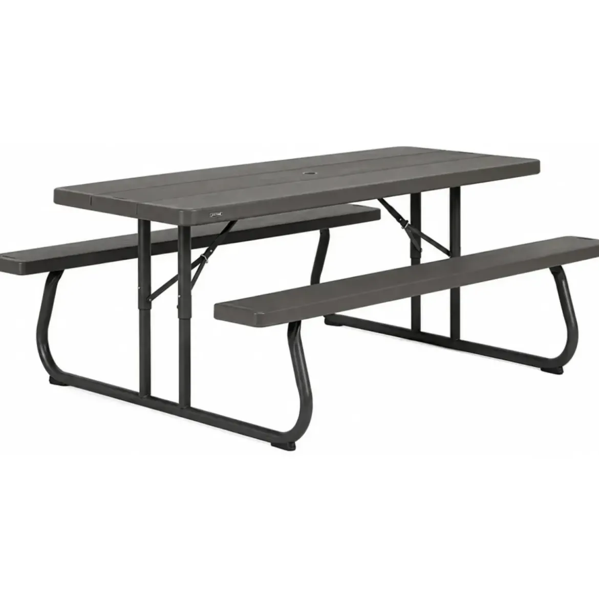 Set Birreria Richiudibile in Resina Tavolo 2 Panche Giardino Esterno Pieghevole