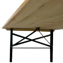 Set Birreria Tavolo 70x220 da Esterno in Legno con 2 Panche Pieghevole