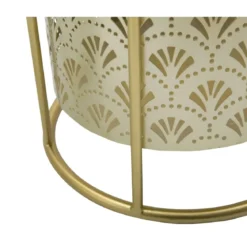 Set 2 Colonne Portavaso da Pavimento in Metallo Oro da Interno Moderno