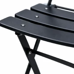 Set da Giardino Tavolo Rotondo e 2 Sedie da Esterno Pieghevoli Salvaspazio
