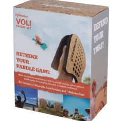 Set Paddle Badminton Volano 2 Racchette in Sughero Gioco da Esterno