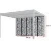 Set 5 Pannelli Acciaio Antracite per Pergola Bioclimatica Lato 3,6 m