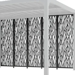 Set 5 Pannelli Acciaio Antracite per Pergola Bioclimatica Lato 3,6 m