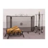 Set Parascintille Brucialegna 4 Attrezzi Accessori per Camino Caminetto Paletta