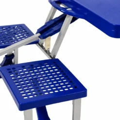 Set Pieghevole Picnic in Alluminio Abs Tavolo con Panche Campeggio