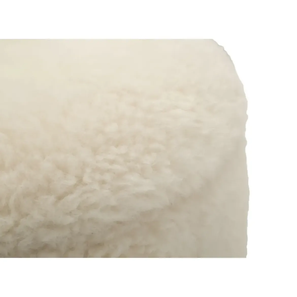 Set 2 Pouf Contenitori Imbottiti Crema Soffice Salotto Camera da Letto