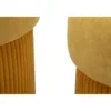 Set 2 Pouf Contenitori in Tessuto Senape Arancione Salvaspazio Camera