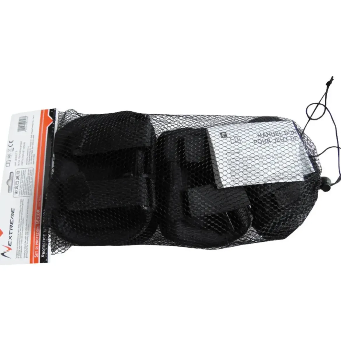 Set Protezioni Bambini Nero con Ginocchiere Gomitiere Parapolsi