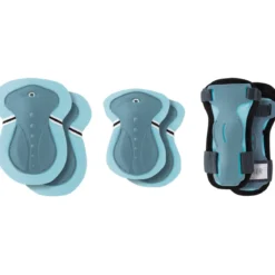 Set Protezioni per Bambini XXS per Gomiti Ginocchia Polsi Blu Pastello