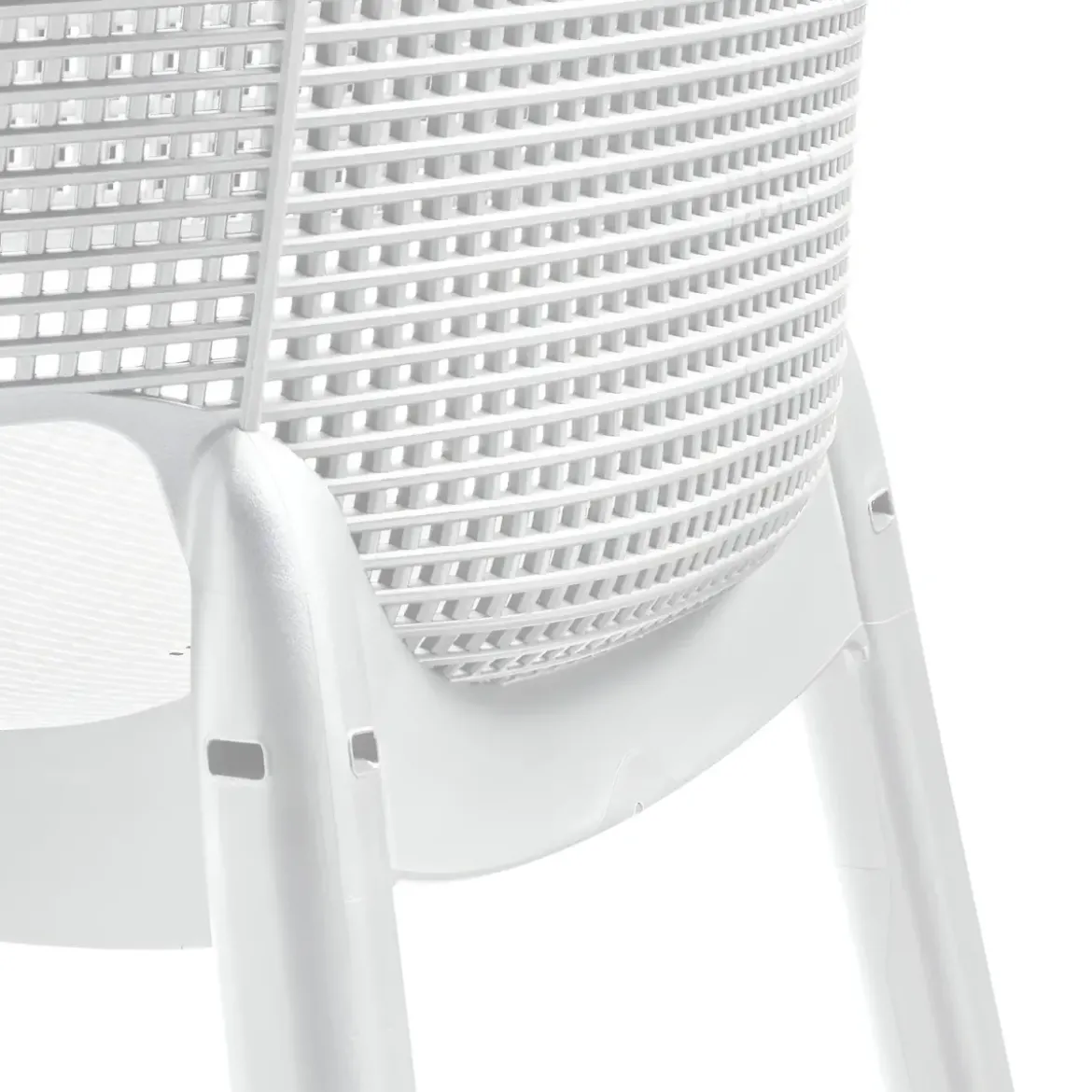 Set 6 Sedie da Esterno Keter Bianco Impilabili Resistenti UV Moderne