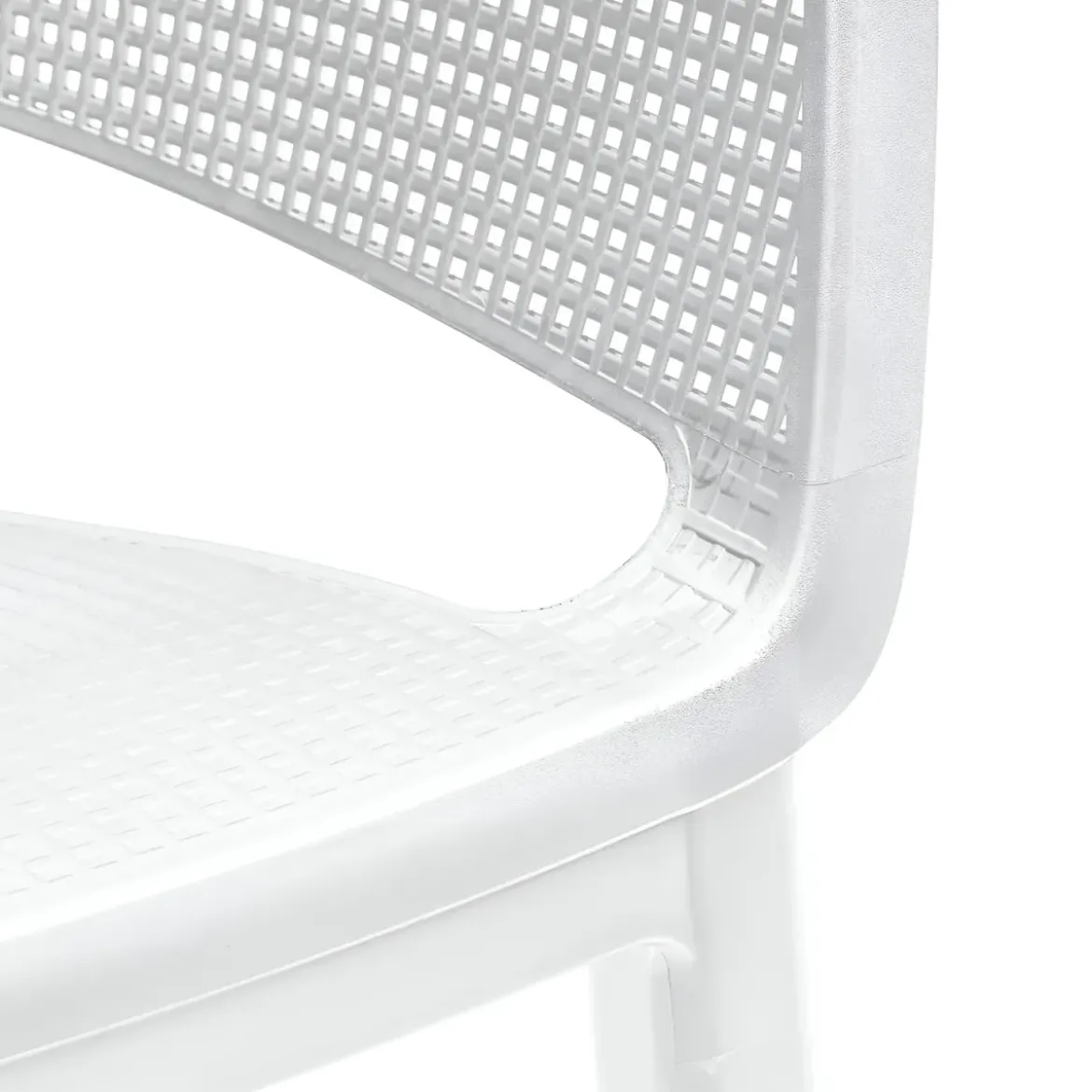 Set 6 Sedie da Esterno Keter Bianco Impilabili Resistenti UV Moderne