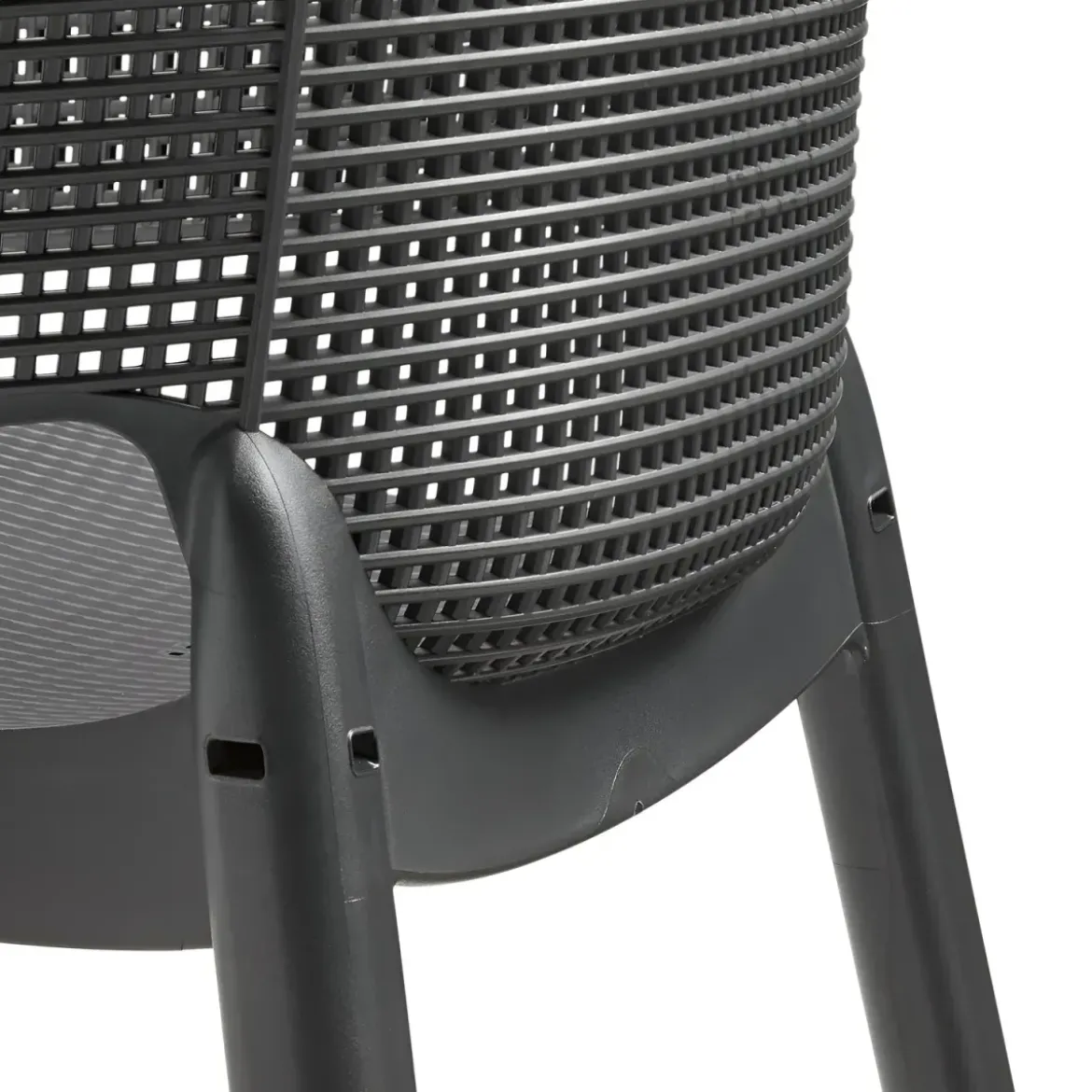 Set 6 Sedie da Esterno Keter Grafite Impilabili Resistenti UV Moderne