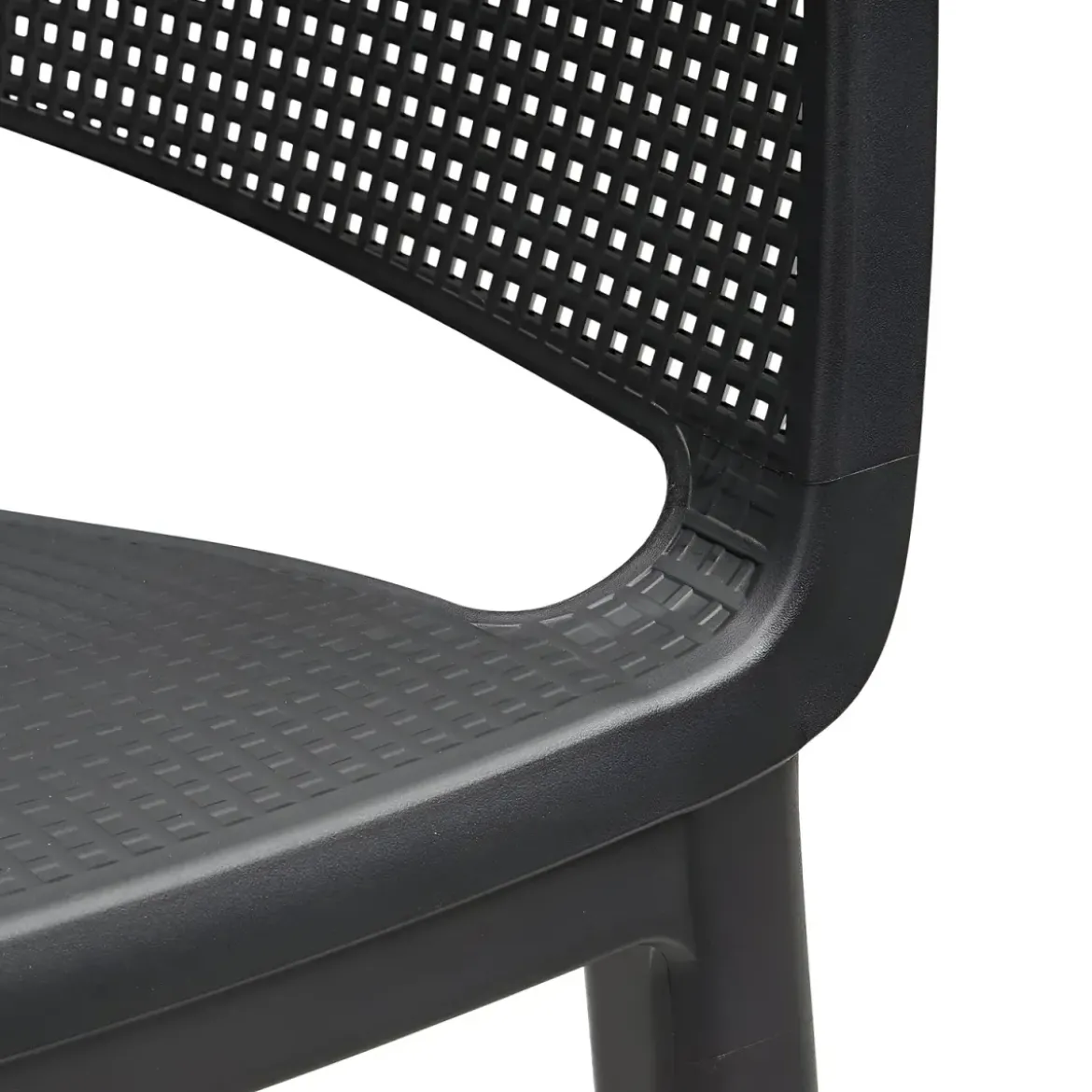 Set 6 Sedie da Esterno Keter Grafite Impilabili Resistenti UV Moderne