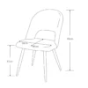 Set 2 Sedie da Interno Imbottite in Tessuto Grigio con Gambe Nere