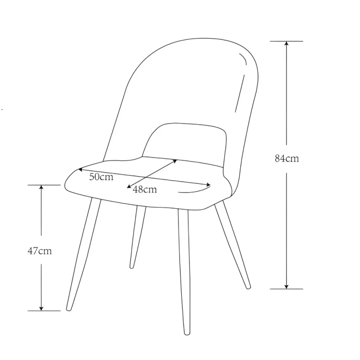 Set 2 Sedie da Interno Imbottite in Tessuto Grigio con Gambe Nere