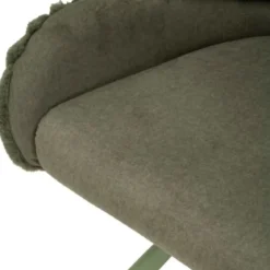 Set 2 Sedie da Pranzo Imbottite in Tessuto Verde Seduta 45 cm