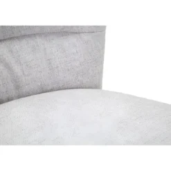 Set 2 Sedie da Pranzo in Tessuto Grigio Metallo Nero Seduta Imbottita