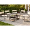 Set 6 Sedie da Regista Pieghevoli Beige Struttura Alluminio da Esterno