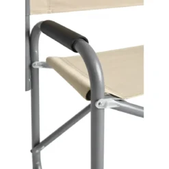 Set 6 Sedie da Regista Pieghevoli Beige Struttura Alluminio da Esterno