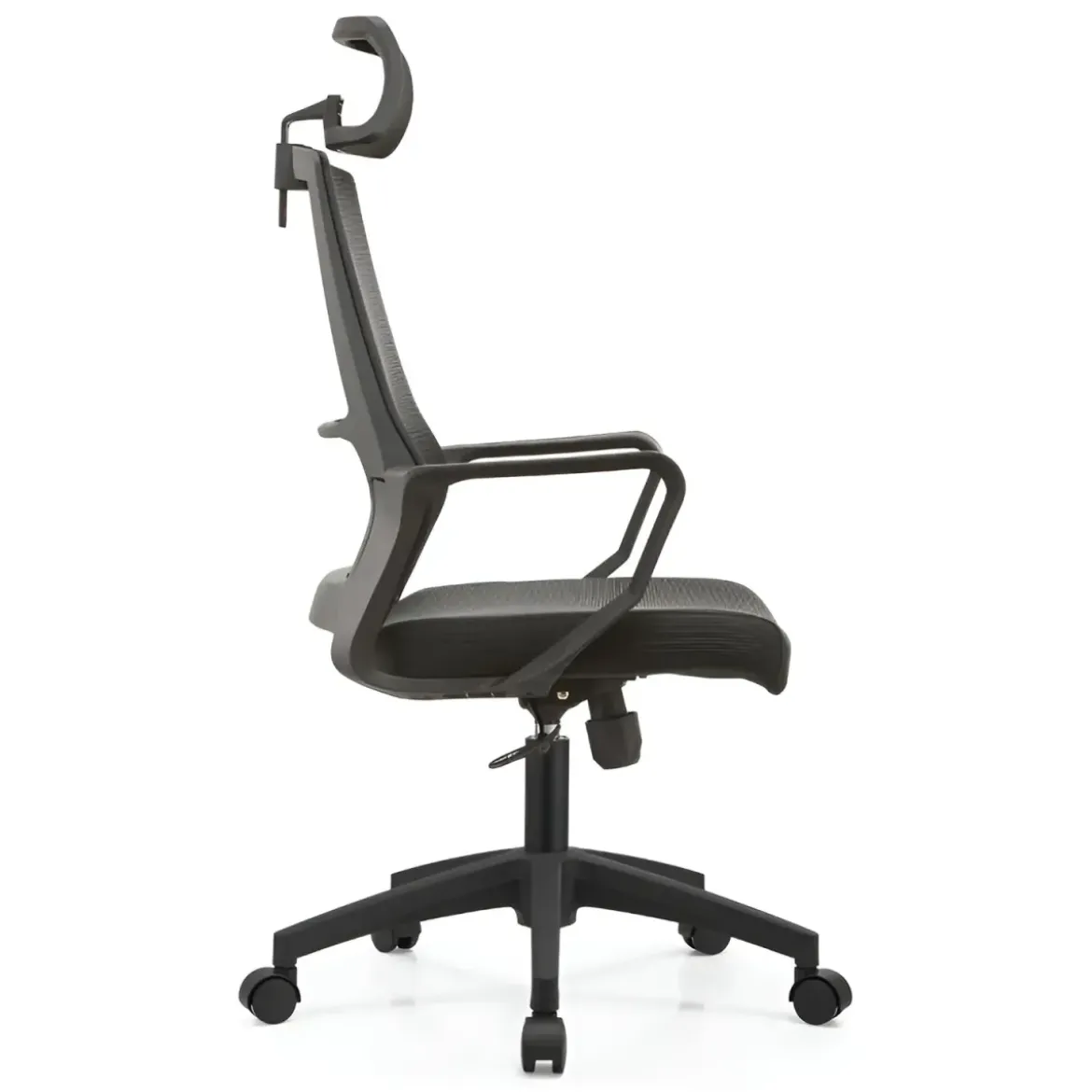Set 2 Sedie da Ufficio Nero Schienale Traspirante Poggiatesta Regolabile