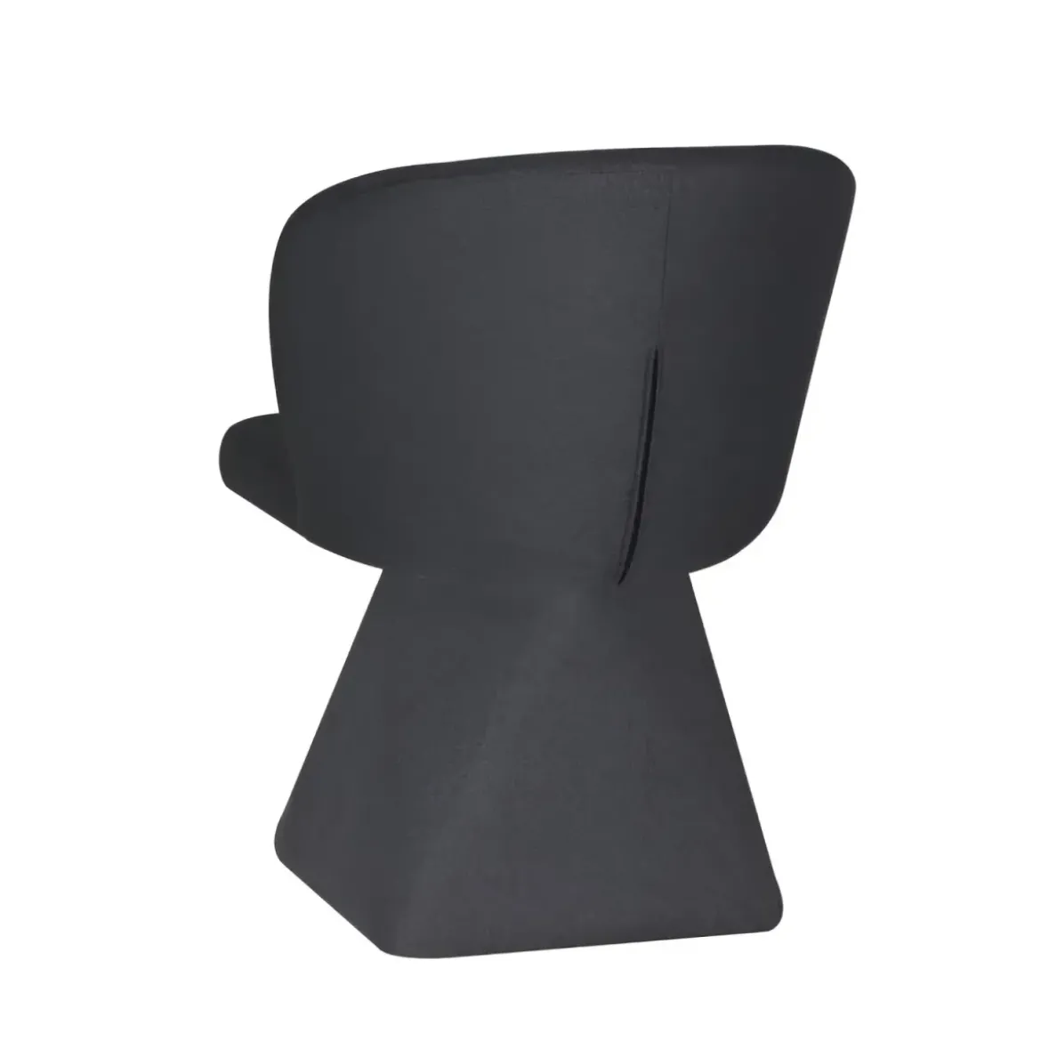 Set 2 Sedie Girevoli in Tessuto Grigio Scuro con Base Piramidale
