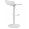 Set 2 sgabelli Alti Bianco Seduta in Plastica da Penisola Cucina