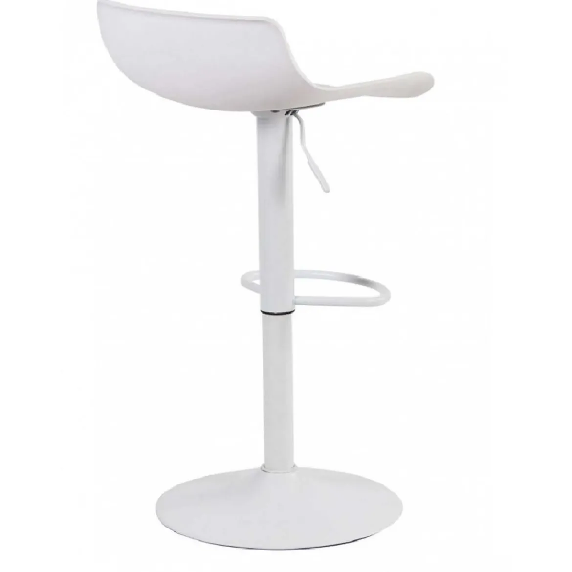 Set 2 sgabelli Alti Bianco Seduta in Plastica da Penisola Cucina