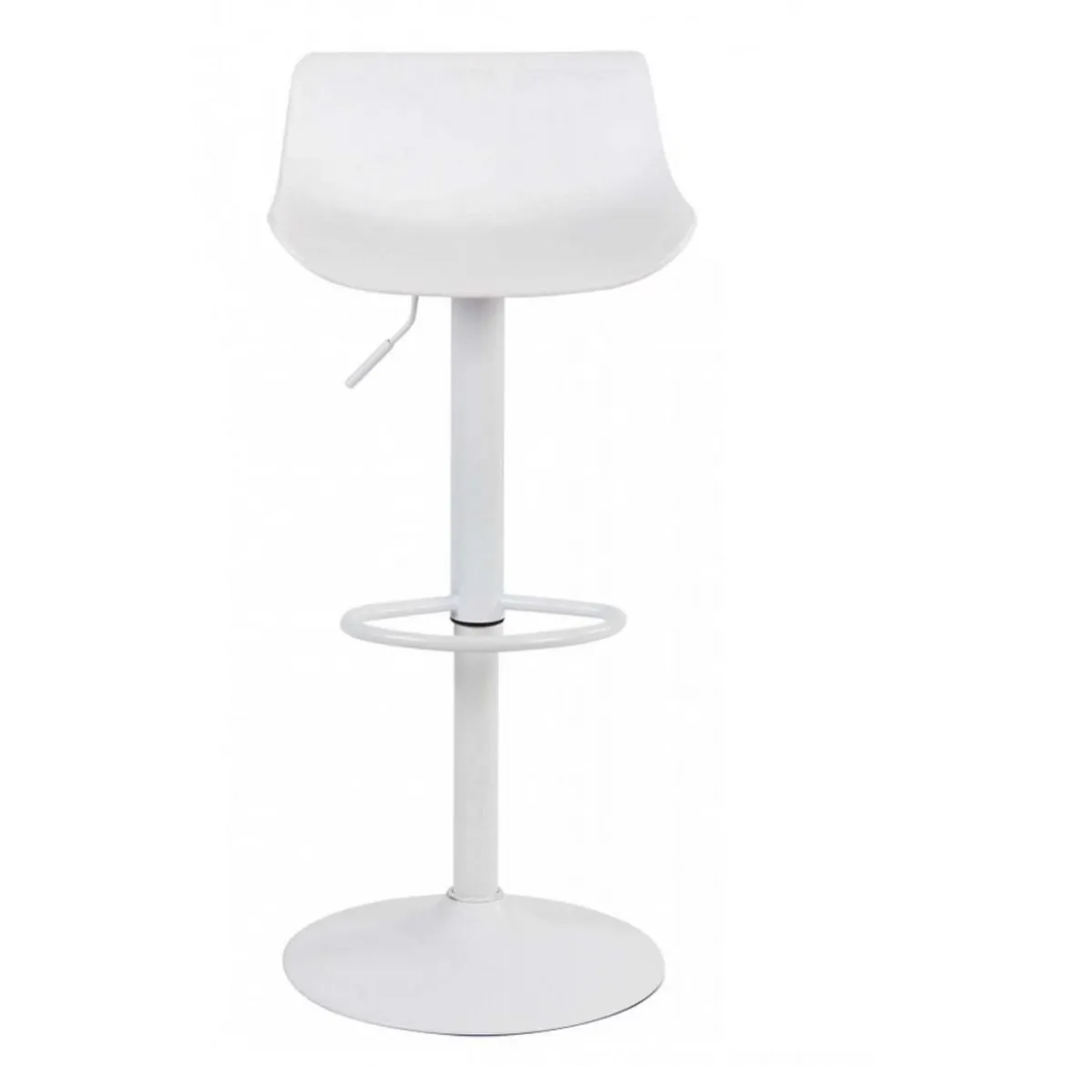 Set 2 sgabelli Alti Bianco Seduta in Plastica da Penisola Cucina
