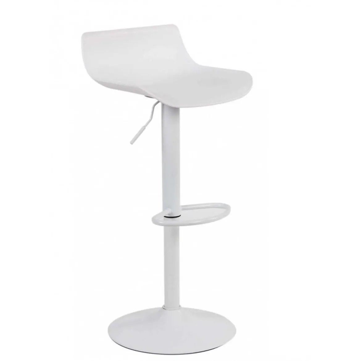 Set 2 sgabelli Alti Bianco Seduta in Plastica da Penisola Cucina
