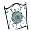 Set Tavolo Ø 60 cm con 2 Sedie Pieghevoli da Giardino Bianco Azzurro