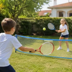 Set Tennis Junior 2 Racchette 59 cm 3 Palline e Borsa Gioco da Esterno