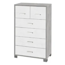 Settimino Como 70 Grigio Ossido 6 Cassetti Cassettiera Camera Letto Mobile