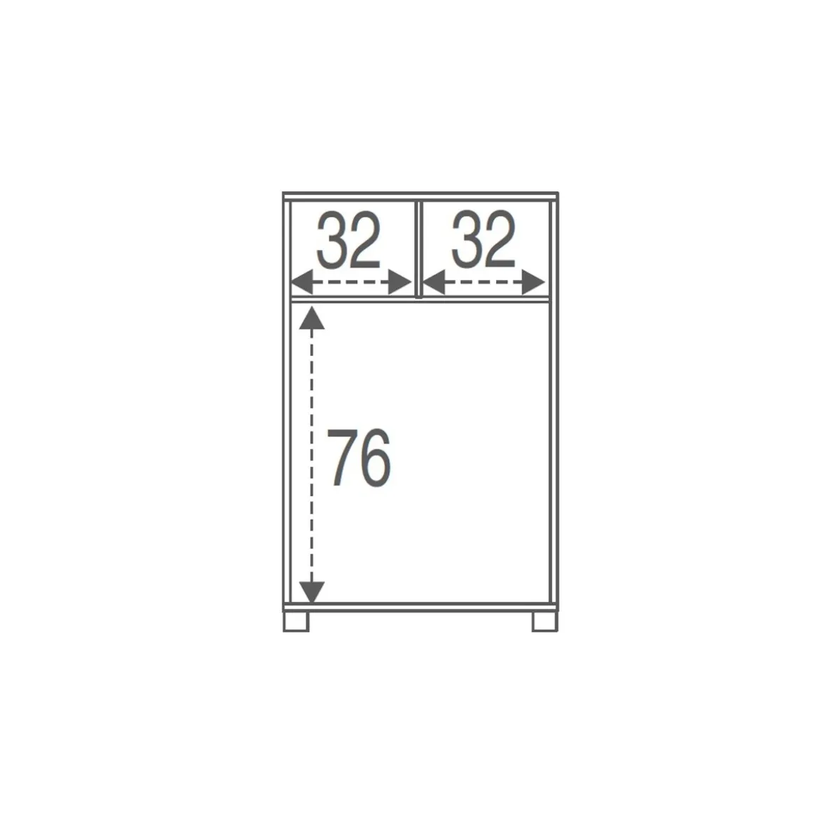 Settimino Como 70 Olmo 6 Cassetti Cassettiera Camera da Letto Mobile in Legno