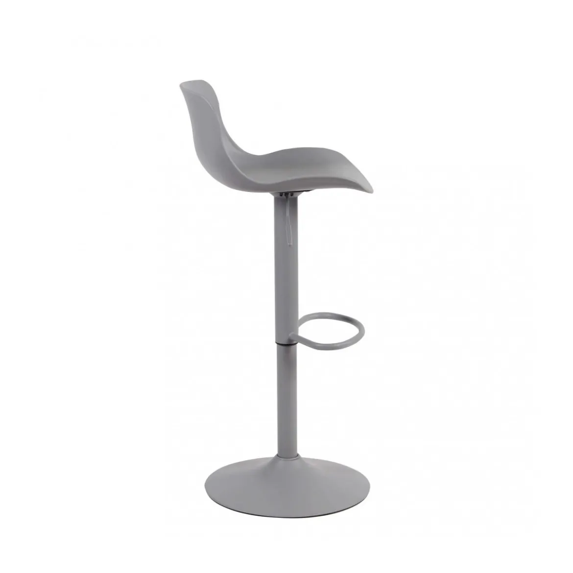 Sgabello Alto Grigio Design Seduta in Plastica da Cucina Bar Moderno