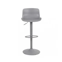 Sgabello Alto Grigio Design Seduta in Plastica da Cucina Bar Moderno
