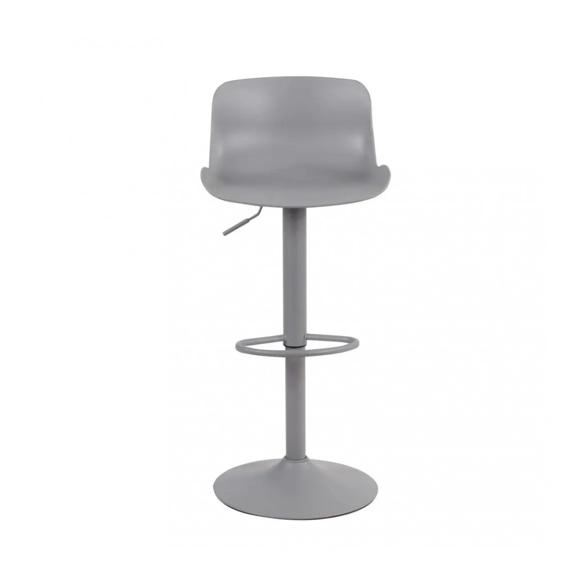 Sgabello Alto Grigio Design Seduta in Plastica da Cucina Bar Moderno
