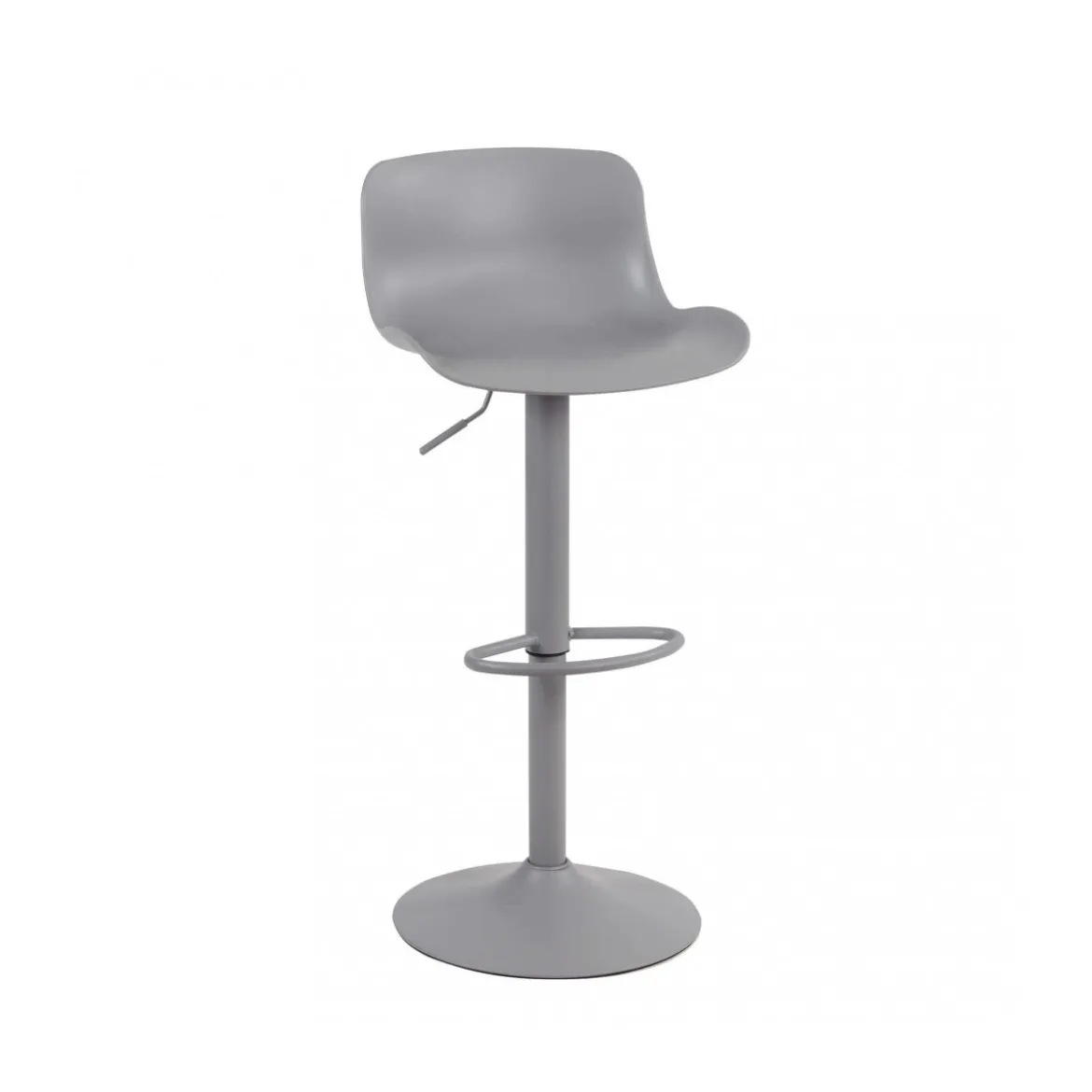 Sgabello Alto Grigio Design Seduta in Plastica da Cucina Bar Moderno