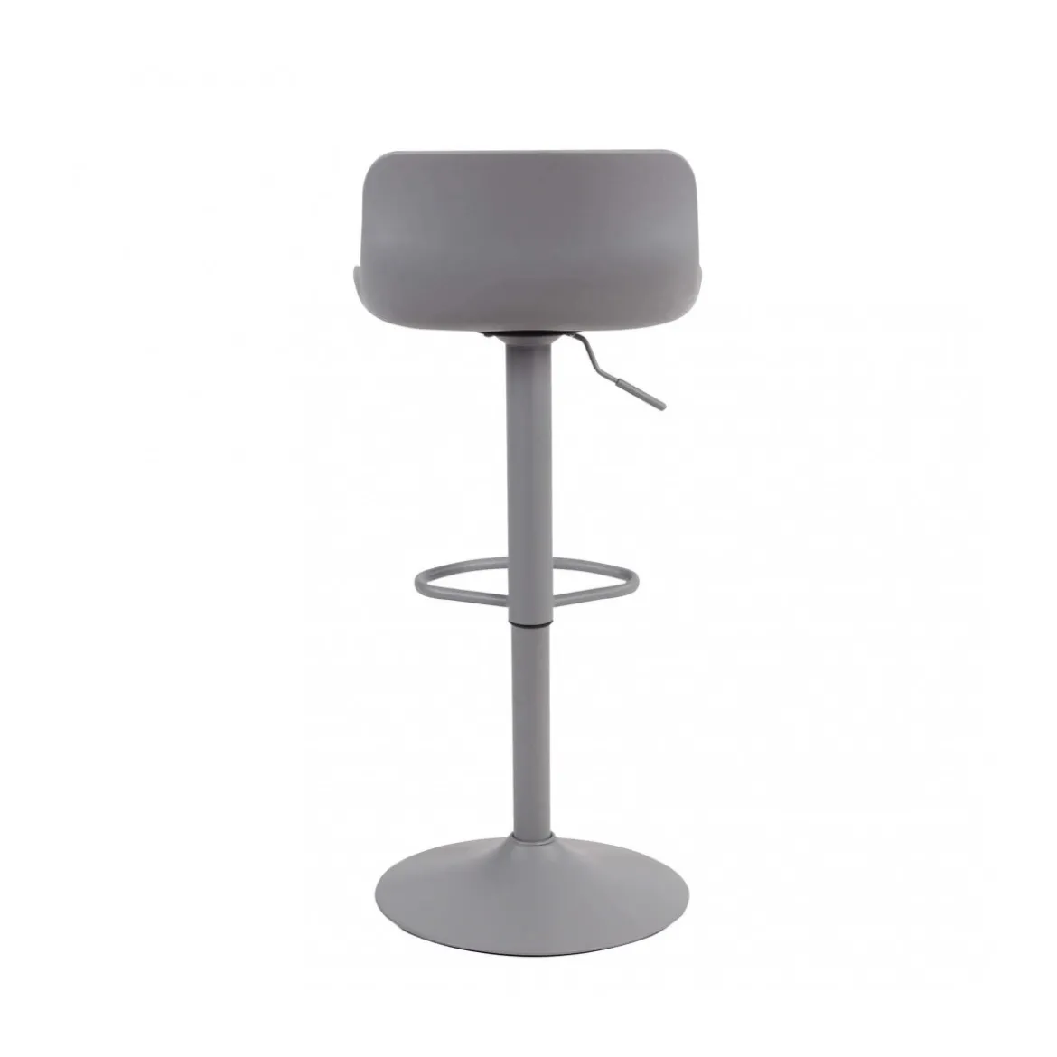 Sgabello Alto Grigio Design Seduta in Plastica da Cucina Bar Moderno